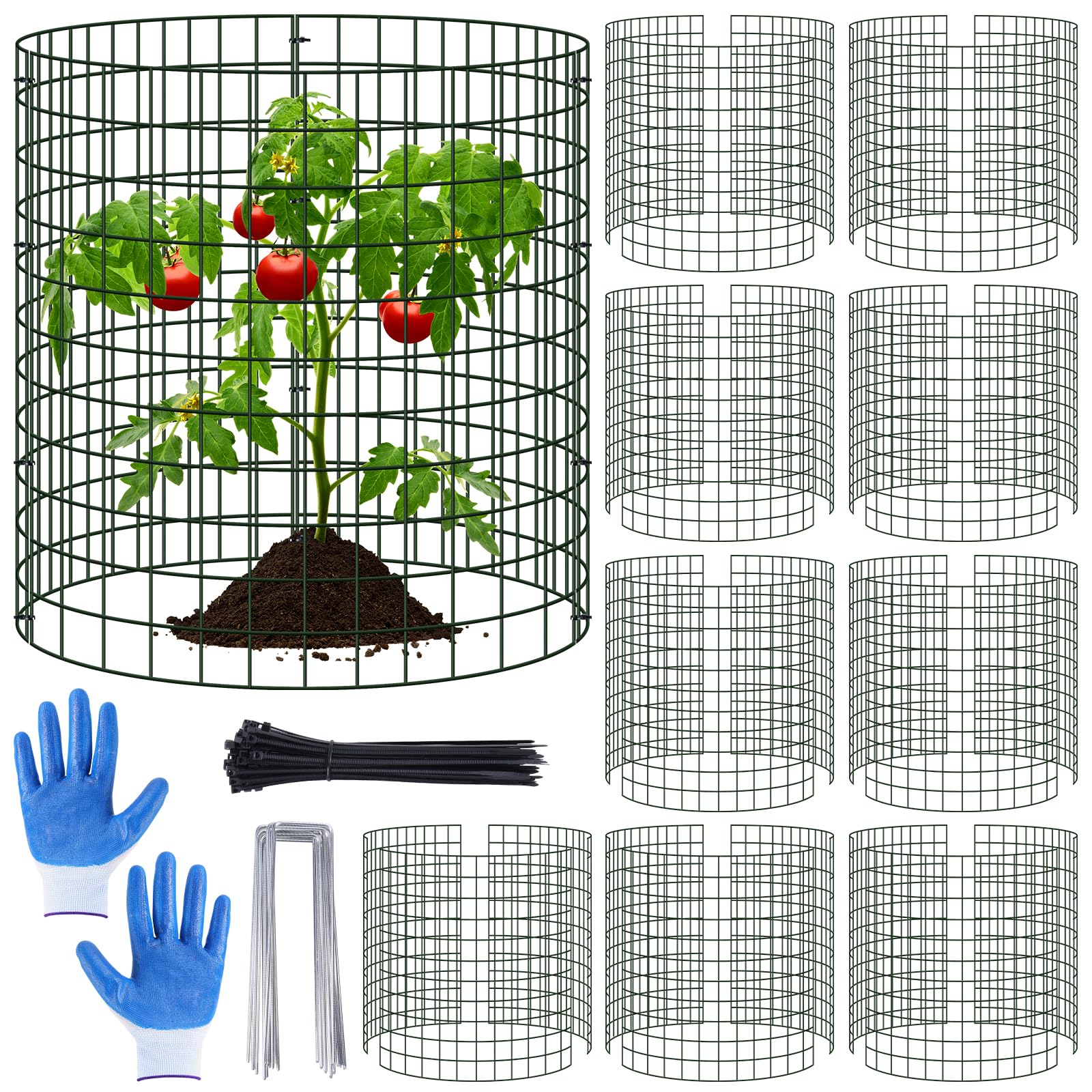 30 Pcs Plant Protectors from Animals, 13.5" X 14" Wire Plant Protector Cage