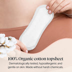 Cora 100% Organic Cotton Topsheet Bladder Liners (72 Long Bladder Liners)