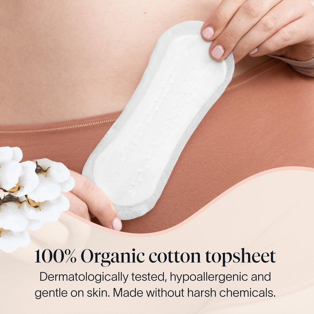 Cora 100% Organic Cotton Topsheet Bladder Liners (78 Regular Bladder Liners)