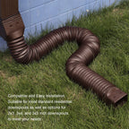 plusgutter Brown 2-Pack Rain Gutter Downspout Extensions Flexible, Drain Downspout Extender,Down Spout Drain Extender, Gutter Connector Rainwater Drainage,Extendable from 21 to 68 Inches