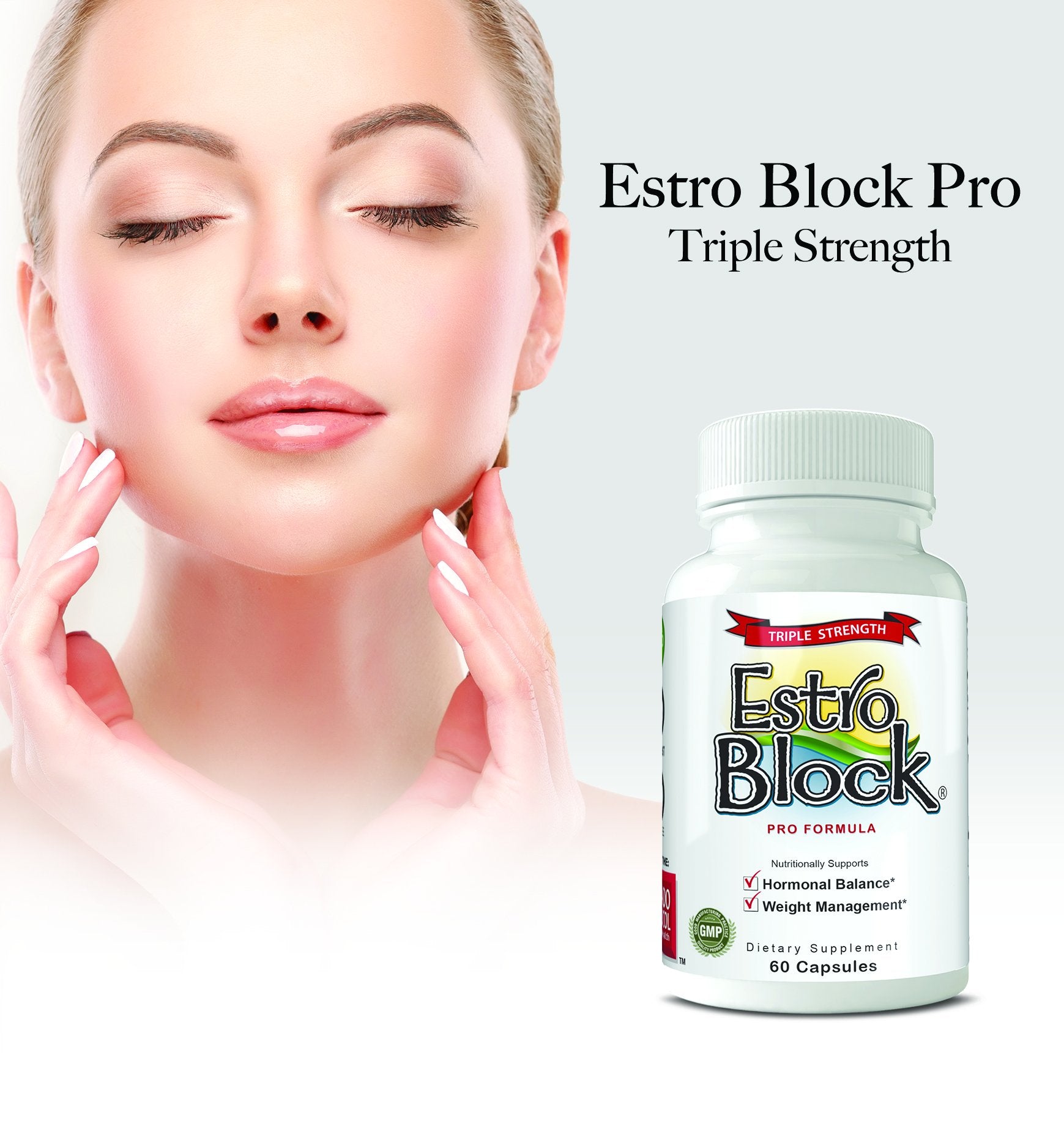 Estroblock PRO TRIPLE STRENGTH - 3-Pack 180 Capsules total, DIM & Indole 3-Carbinol For Natural Hormonal Hormone Balance, Acne