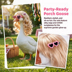 YFFSQXH 3 Styles Porch Goose Wig Set for 17/23 Inch Lawn Goose Statue