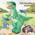 Jovow 2.4GHZ Remote Control Inflatable Dinosaur Toy for Kids,Electric Toy Dinosaur with 360°Rotation,Forward & Backward,Rechargeable Walking Dinosaur Toy for Boys Kids Age 6-8 8-12 Birthday Gifts