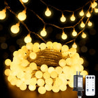 JMEXSUSS 100 LED Globe String Lights Indoor Bedroom, 33ft Fairy Lights