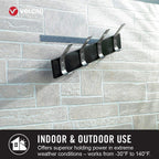 VELCRO Brand Extreme Outdoor Strips, Black, 4in x 2in, 3 Sets