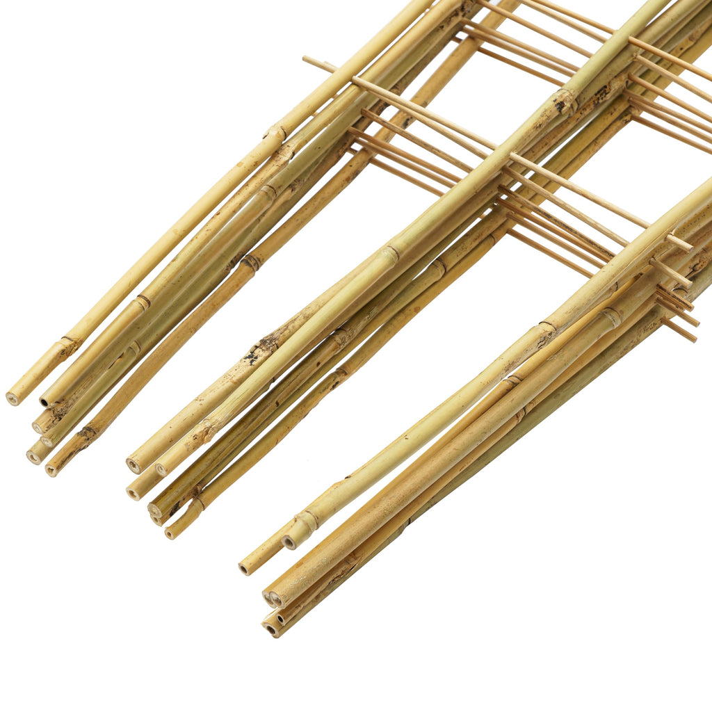 Taoskai 10 Pack 3 Feet Natural Bamboo Trellis, Fan-Shaped Bamboo Plant Trellis for Climbing Plants, Vegetables, Cucumber, Tomato, Outdoor and Indoor Potted Plants