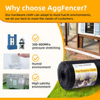 AggFencer 16in x 100ft Black Hardware Cloth 1/2 inch 19Ga PVC Coated Wire Mesh Vinyl Coated Fence, Welded Metal Chicken Wire Fencing Roll, Garden Plant Fencing, for Chicken Coop and Home Improvement