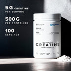 Puregen Labs Micronized Creatine Monohydrate Powder 500g – Pure, Unflavored, No Additives | 5000mg Per Serv (5g) - 100 Servings | Third Party Tested for Quality