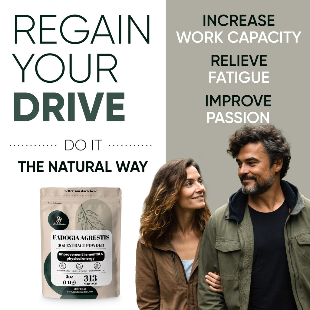 Jungle Powders Fadogia Agrestis Extract for Men 50:1 Concentration 313 Servings - 5 Ounces of Pure Nigerian Fadogia Supplement Traditional Mens Health Support for Drive & Passion Contains Maltodextrin