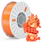 PINBALL Silk PLA 3D Printer Filament 1.75mm Shiny Silk Dual Color Filament 3D Printing PLA Filament Dimensional Accuracy +/- 0.02mm 1 KG Silk Dual Color Golden-Red
