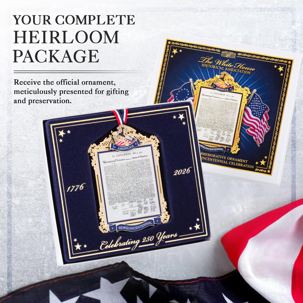 Official 2026 White House Christmas Ornament, America 250th