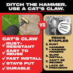 Cat’s Claw Fasteners 1.5 inch for Hardwoods | 170 Count Replaces The Common Fencing Staple | Installs Fast with a Power Drill | 4 Times Stronger Than a Staple