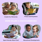 Bible Stories Christian Sound Books for Kids - 6 Bible Songs - Christening, Baptism Gifts for Boys and Girls - Religious Toys, Interactive Music Books for Toddlers - Baby Dedication