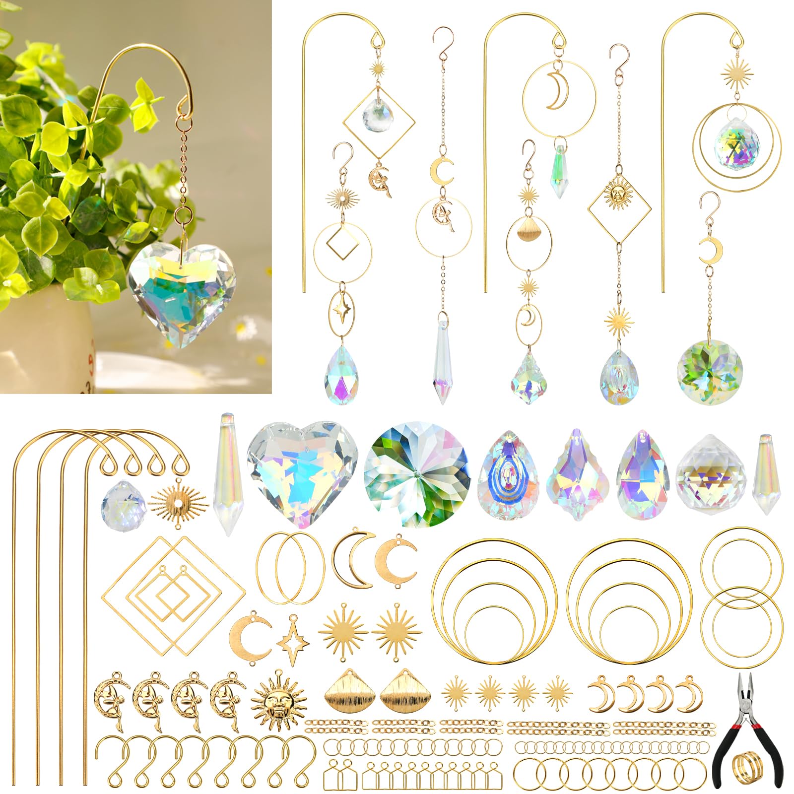 DIY Sun Catcher Kits for Adults, 260pcs Crystal Suncatchers Making Supplies