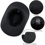 Western Cowboy Hat for Men Women Classic Fedora Cowgirl Hats Buckle Belt