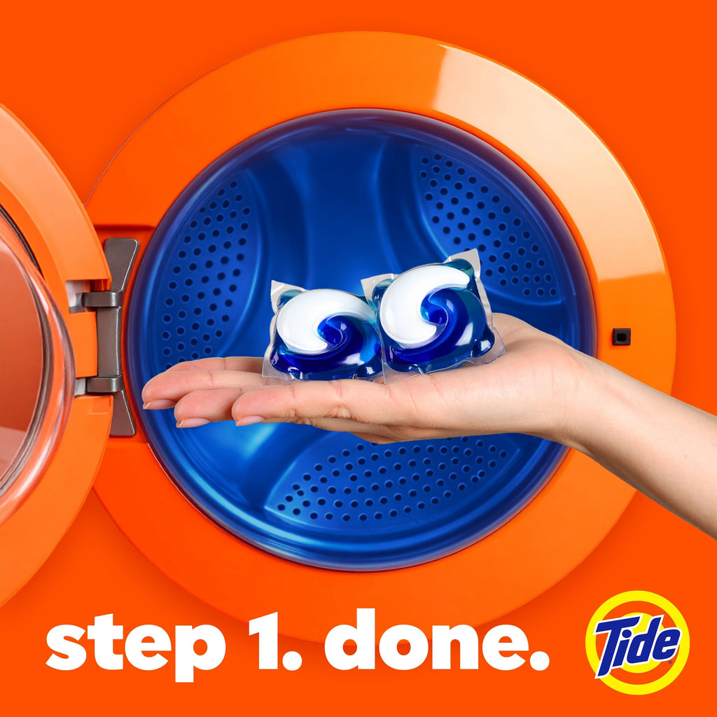 Tide Odor Defense + Oxi Laundry Detergent Pacs, Original Scent, 45 Count, Advanced Odor + Stain Fighter