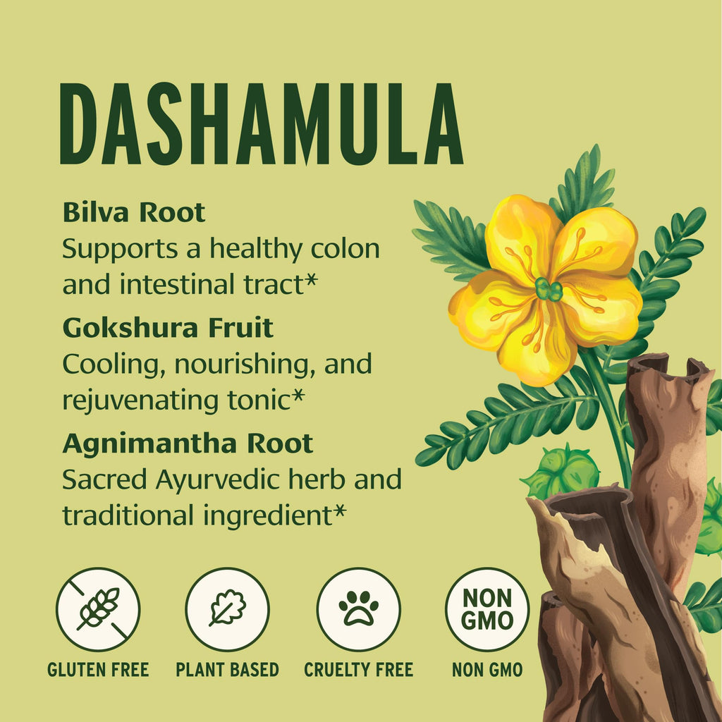 Banyan Botanicals Dashamula Powder – Calming Ayurvedic Formula – Organic Stress Supplement with Organic Gokshura Fruit & Bilva Fruit– ½ lb – Certified Organic, Non-GMO, Vegan, Gluten Free