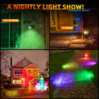 LEREKAM Solar Halloween Lights Outdoor Halloween Decorations Outdoor 2 Pack