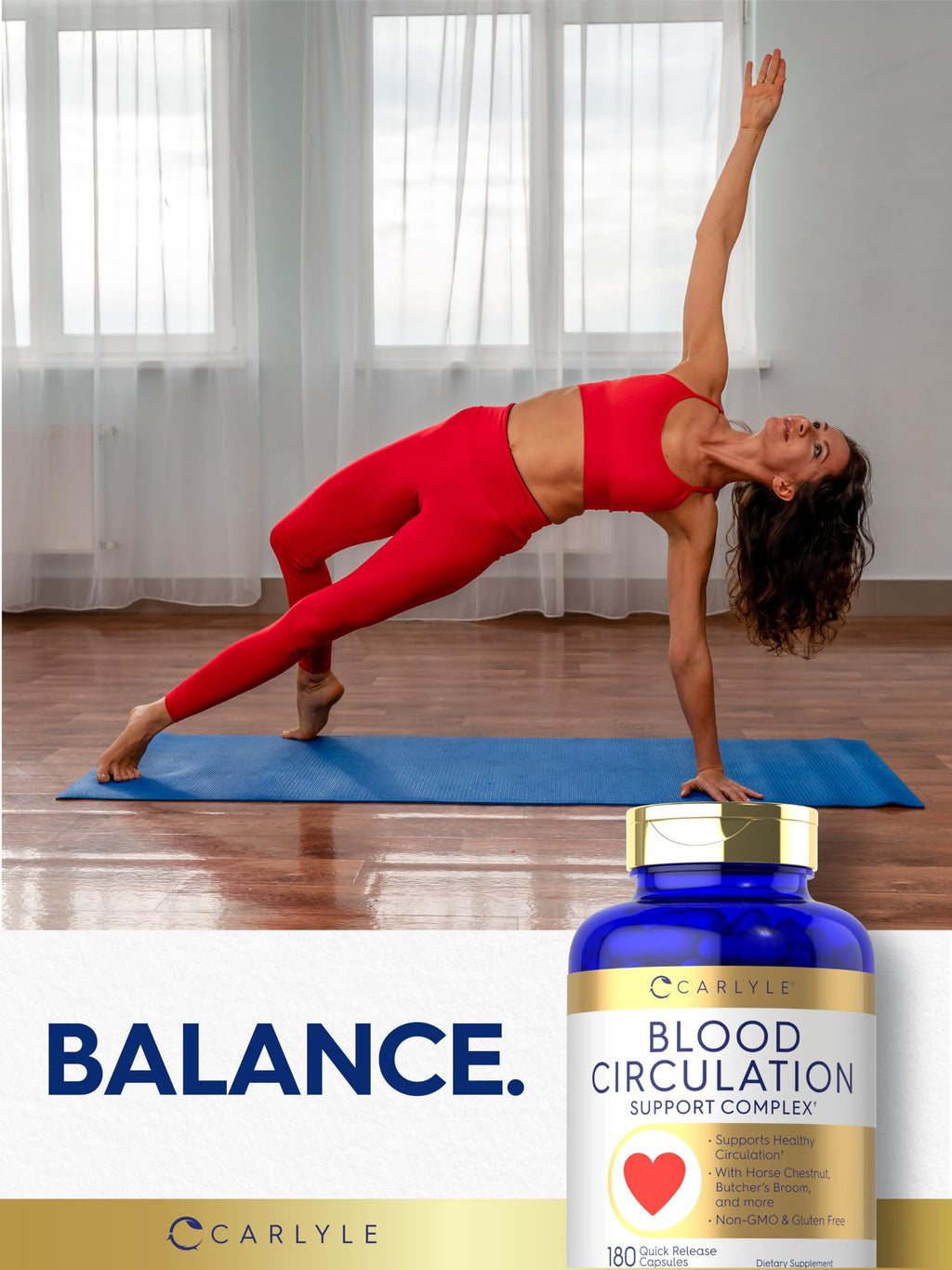 Carlyle Blood Circulation Supplement | 180 Capsules | Supports Healthy Circulation | Non-GMO, Gluten Free