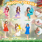Exasinine 6 Pcs Fairy Figurines 4 Inch Colorful Fairies for Fairy Garden
