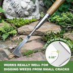 Haliaeetus Long Handle Crack Weeder Tool, 62'' L Shape Crevice Weeding Tool