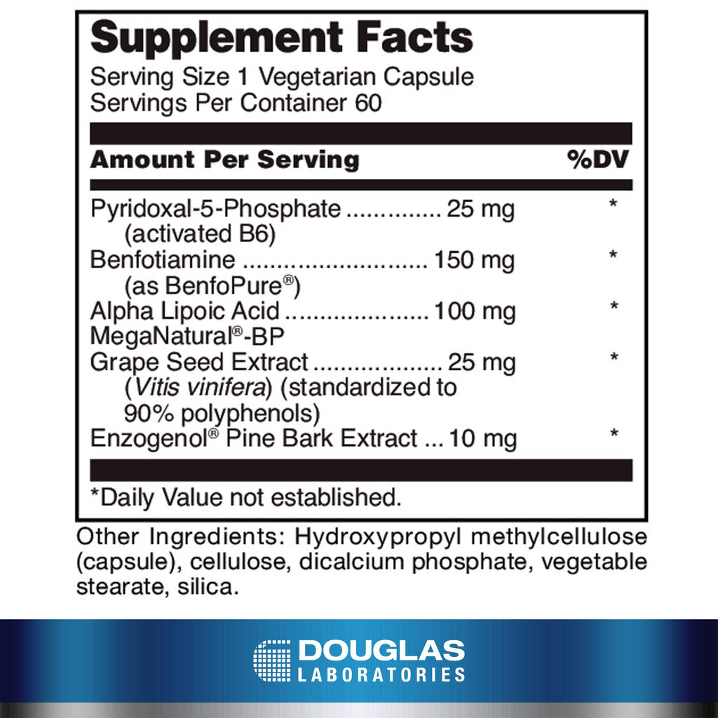 Douglas Laboratories Ultra Benfotiamine | Supports Circulation, Nervous System, and Metabolism | 60 Capsules