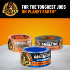 GORILLA All Weather Duct Tape, Black, 1.88 in x 25 yd, 2-Pack