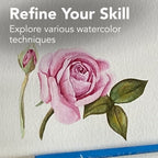 Canson XL Series Watercolor Pad, Heavyweight White Paper, Foldover Binding, 30 Sheets, 9x12 inch