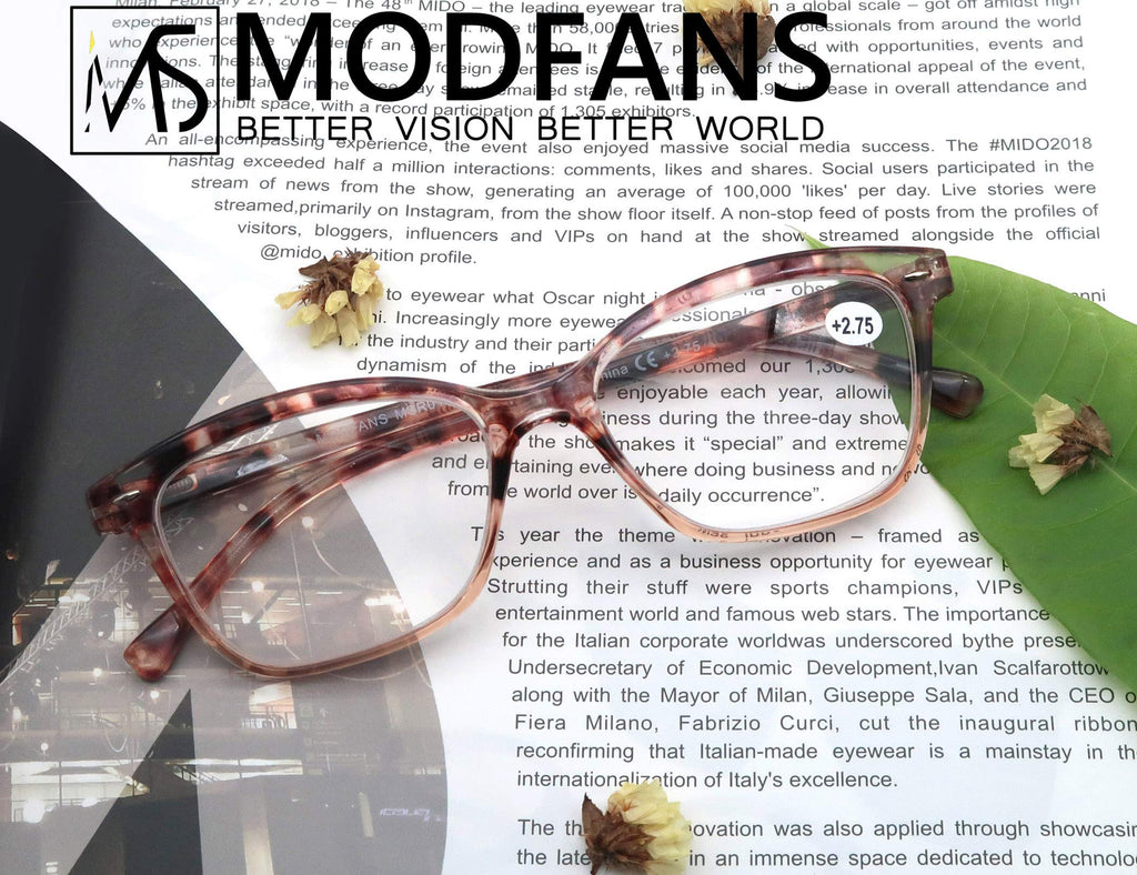MODFANS Women Reading Glasses 1.5 4 Pair Stylish Ladies Readers with Comfort Spring Hinge Pattern Design Pouch Included