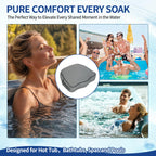 Hot Tub Booster Seat, Weighted SPA Booster Seat Cushion for Adults, 3D Air Mesh Hot Tub Seat Accssories with Non-Slip Micro Dot Bottom,Indoor or Outdoor Quick Dry Hot Tub Pillow (2 Pack-Grey)