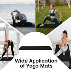 Fitvids 1/2-Inch Thick High Density Foam Exercise Yoga Mat with Carrying Strap, For Cushioning The Body Against Hard Floors, Midnight