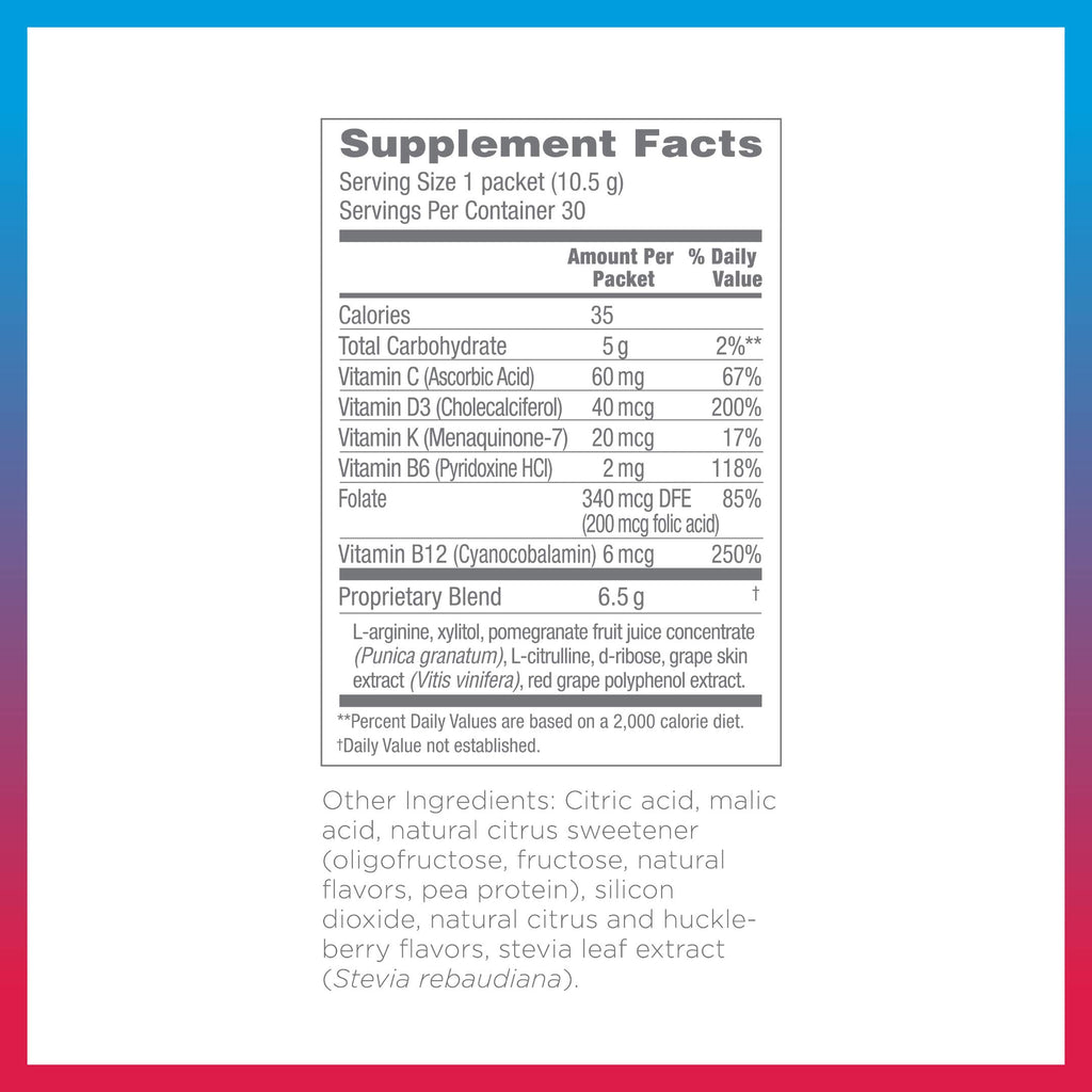 Synergy ProArgi-9 Plus L-Arginine Complexer Dietary Supplement - Mixed Berry - 30 Packets
