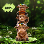 twinbling Garden Highland Cow Statue Solar Outdoor Decor