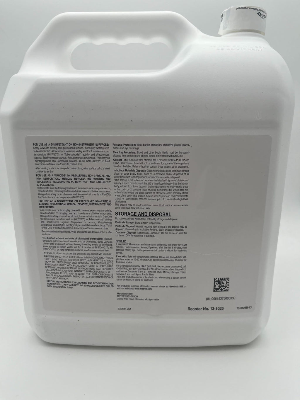 Metrex CaviCide Surface Disinfectant Cleaner, 2.5 Gallon Jug
