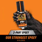 Gorilla Epoxy Ultimate, Waterproof, 10 Minute Set, Permanent Bond, Dries Black, 0.85oz Syringe (Pack of 6)