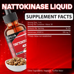 Tenmido Nattokinase Supplement Liquid Drops | Nattokinase 4000 FU | High Absorption | Alcohol-Free | Vegan, Non-GMO | 30ml 1Fl Oz