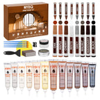 Wood Furniture Repair Kit- Set of 41 Laminate Vinyl Floor Repair Kit Wood Fillers,Floor Scratch Repair, Touch Up Markers, Restore Hardwood Scratches, Cracks, Hole for Floor, Table, Door, Cabinet