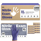 SUP Nitrile Exam Gloves, Powder-Free Latex-Free Food Safe Disposable Glove for Medical Cooking Cleaning, Lab Violet 1000 Ct (X-Large)