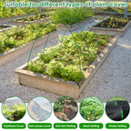 60 Pcs Garden Hoops for Raised Beds, 12 Sets Greenhouse Hoops Grow Tunnel Rust-Free Fiberglass Hoop House Kit, Plant Support Garden Stakes Hoops Frame for Netting Shade Cloth Row Cover Garden Supplies