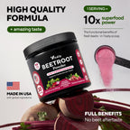 VitaUp Beet Root Powder 8 in 1 – USA Made Beets Powder Supplements with Grape Seed, Hawthorn, Coq10 – with Organic Beetroot for Energy & Circulation Support – Non-GMO, Mixed Berry Flavor, 30 Serving