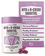 Legendairy Milk Pure Myo-Inositol & D-Chiro Inositol, PCOS Supplements Inositol Supplement for Women, Hormone Balance 40:1 Ratio Ovarian Support, Fertility Supplement | 2000mg, 120 Vegan Capsules