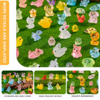 Teenzee 250 pcs Mini Resin Animals Many Styles Variety Tiny Animals Figures Miniature Little Small Animal Figurines Bulk for Micro Fairy Garden Landscape Accessories Hide Crafts Decor Aquarium