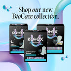 Kotex BioCare Ultra Thin Pads with Wings, Heavy Absorbency, 72 Count (3 Packs of 24)(Packaging May Vary)