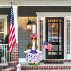 Patriotic Porch Goose Outfits 4th of July Goose Outfit Independence Day Lawn Porch Goose Clothes Fits 23" Cement Plastic Goose Statue for USA 250th Anniversary Outdoor Garden Yard Patio Decoration
