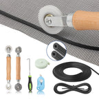 Window Screen Door Repair Kit Include Window Screens Mesh 48"x118" with All Tools in Window Screen Replacement(2pcs Screen Rollers, Screen splines, Hook, Utility Knife and Ruler), Yolovit