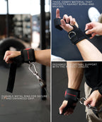 Ekkovision Weight Lifting Straps, Cuffed D Ring, Phase 3 Logo, Black