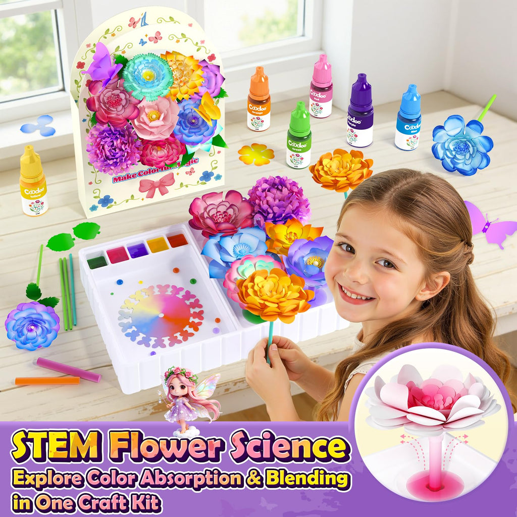 DIY Flower Craft Kits Magic Dyeing Florist Bouquet Maker Art Supplies Arts