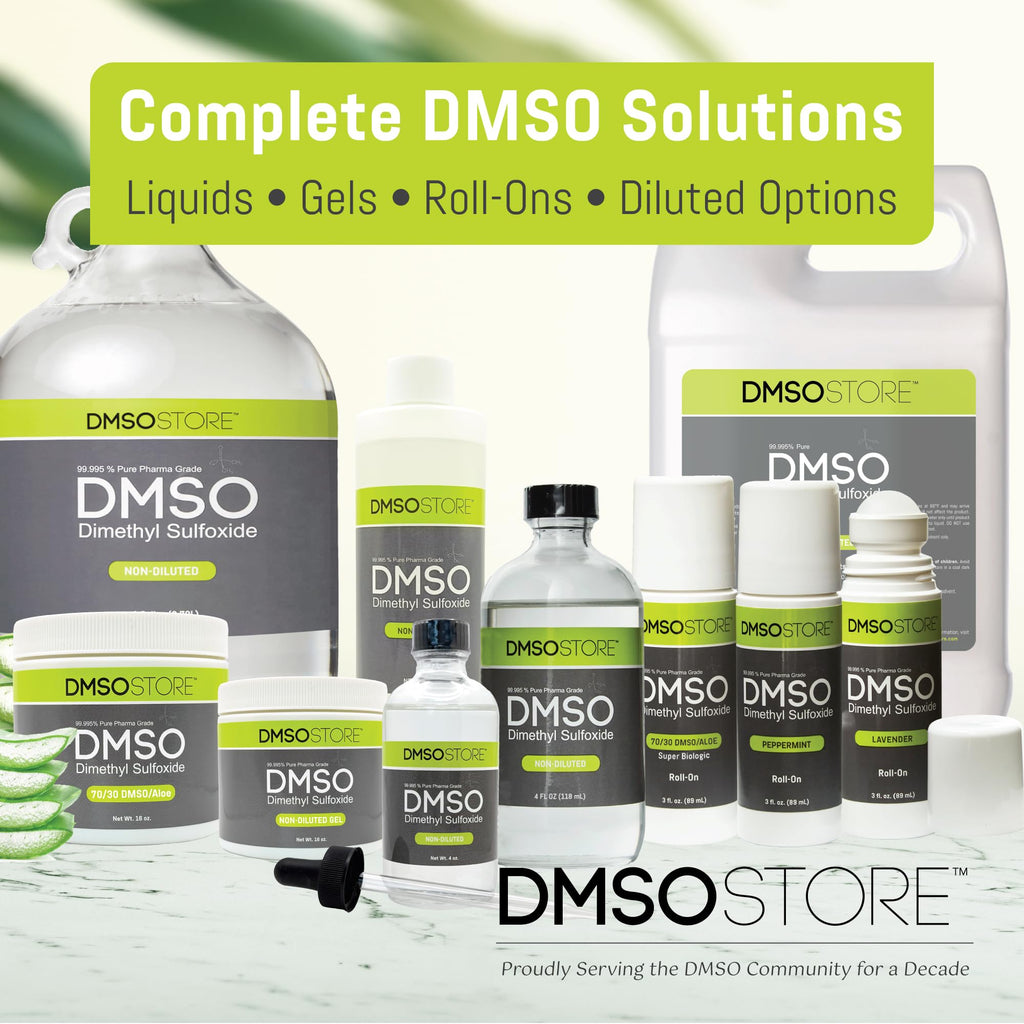 DMSO 3 oz. Roll-on Non-diluted 99.995% Low Odor Pharma Grade Dimethyl Sulfoxide Liquid
