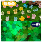 Teenzee 250 pcs Mini Resin Animals Many Styles Variety Tiny Animals Figures Miniature Little Small Animal Figurines Bulk for Micro Fairy Garden Landscape Accessories Hide Crafts Decor Aquarium