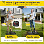 Lawn Leveling Rake,30x10 Inch Ground Plate,72 Inch Adjustable Long Handle Yard Level Tool with Curved Edge,Heavy Duty Large Landscaping Lawn Leveler for Grass, Golf Field, Soil Sand Dirt Spreader